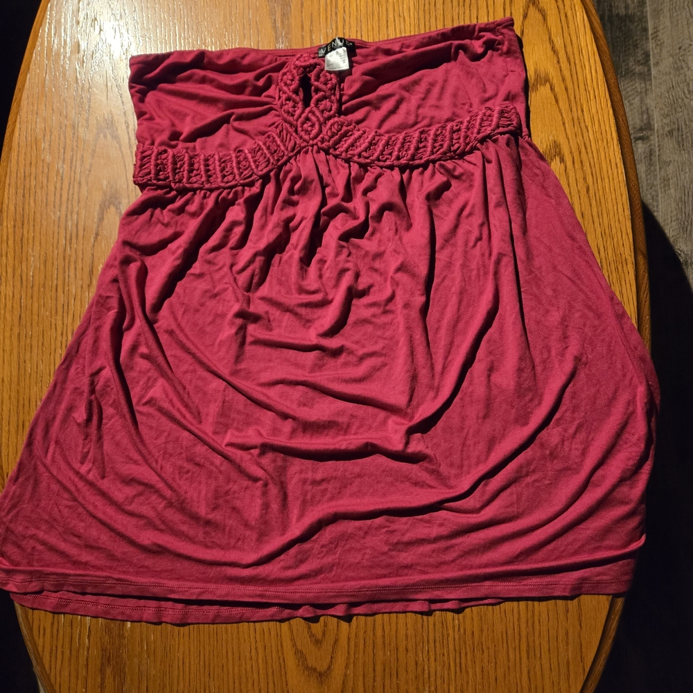 VENUS Strapless Mini Dress in Red